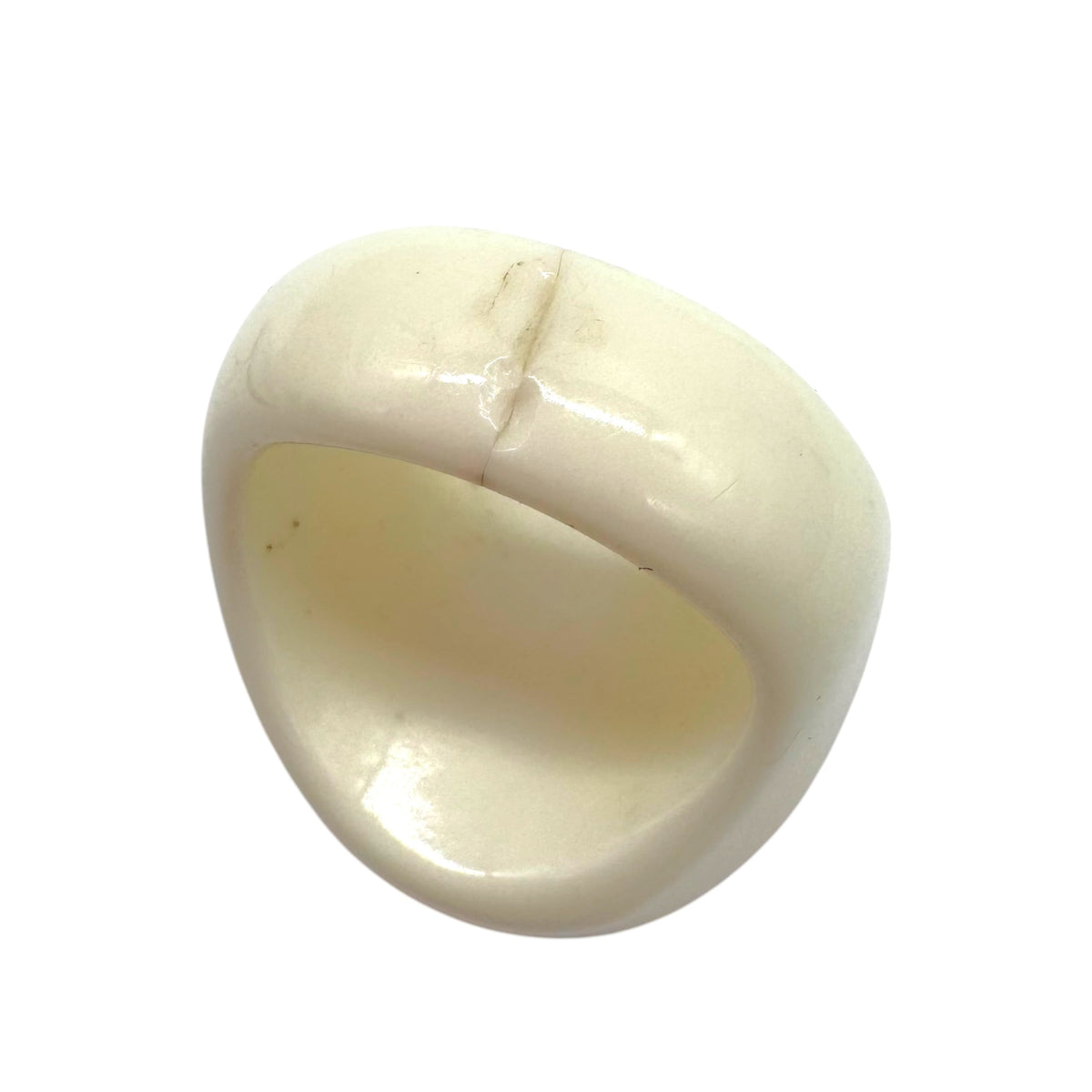 Chanel Multicolor Striped Logo Plastic Bubble Ring