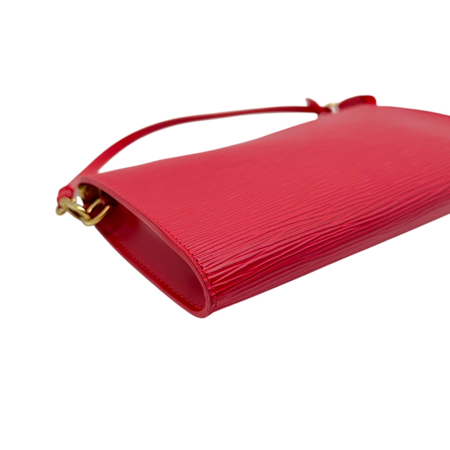 Louis Vuitton Red Epi Leather Pochette Mini Bag