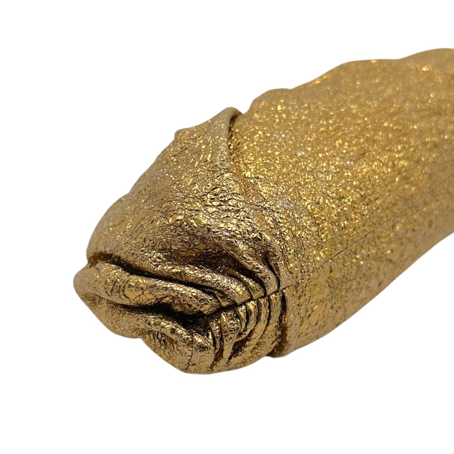 Chanel Gold Crinkled Leather Clutch Bag 2006-08