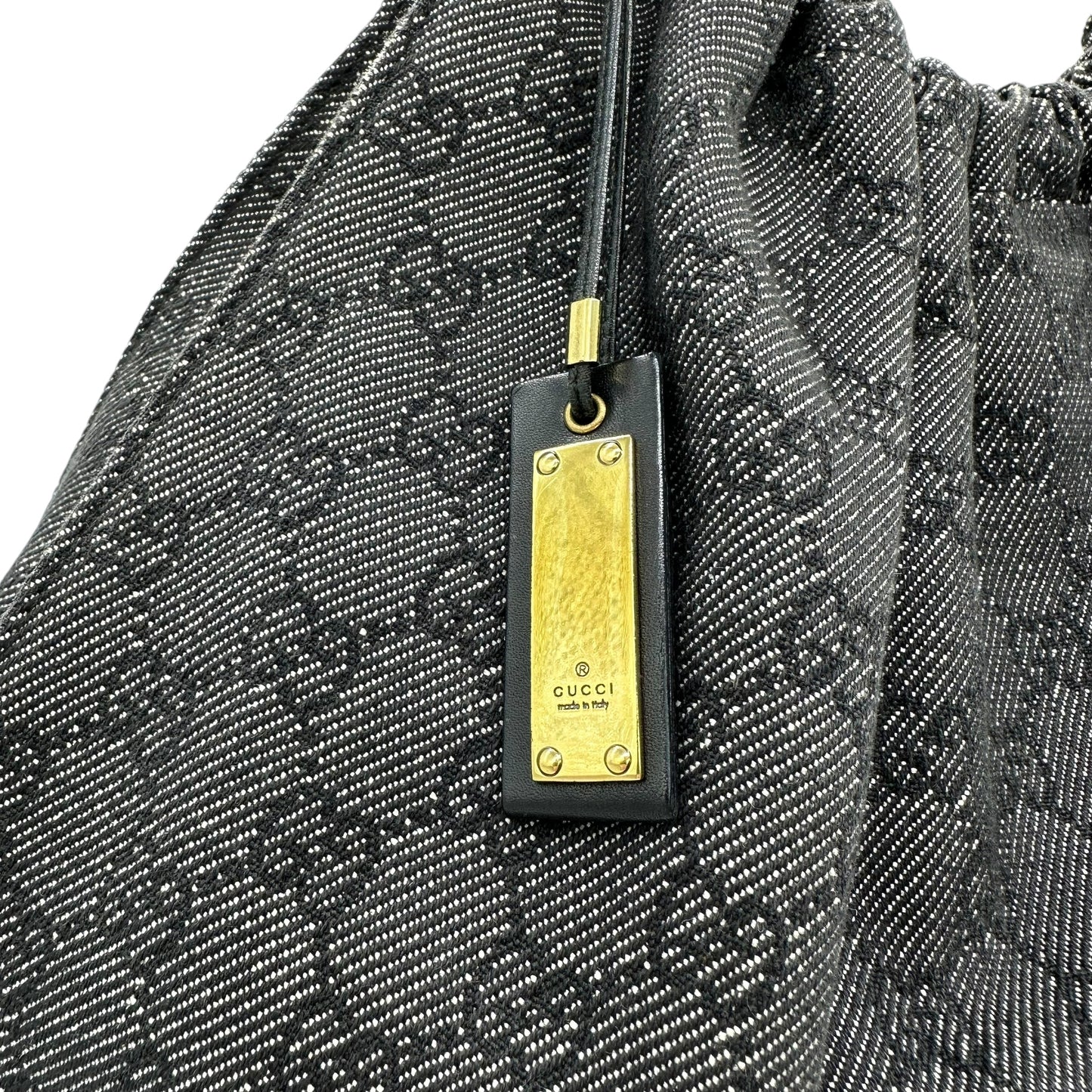 Gucci Gray Denim Monogram Bag - Outfit Repeater