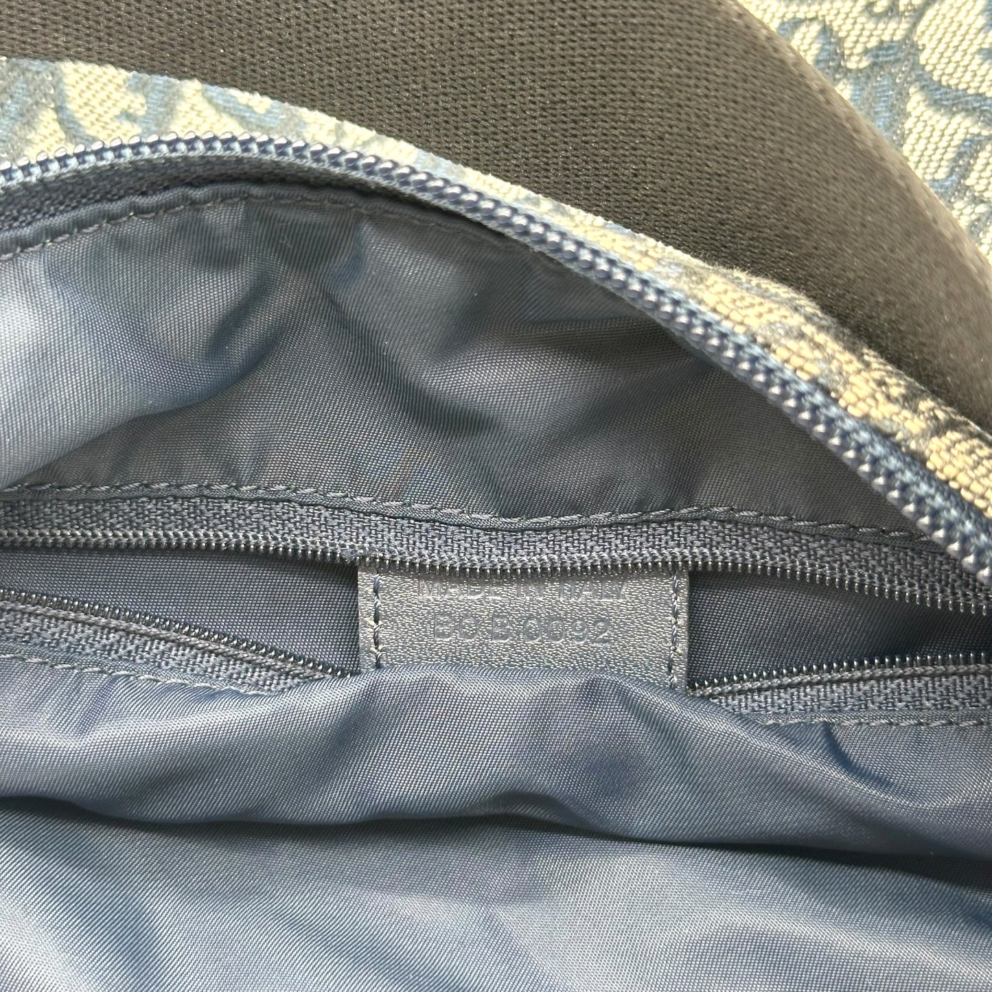 Christian Dior Navy Trotter Monogram Satchel Bag