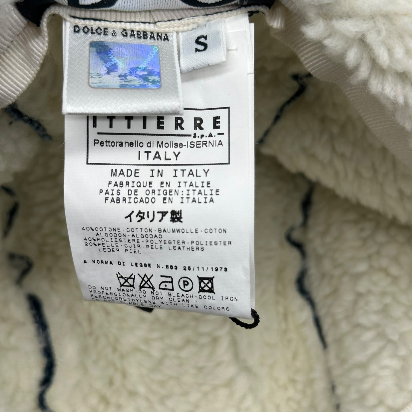 D&G Dolce & Gabbana Leather & Denim Trapper Hat NEW