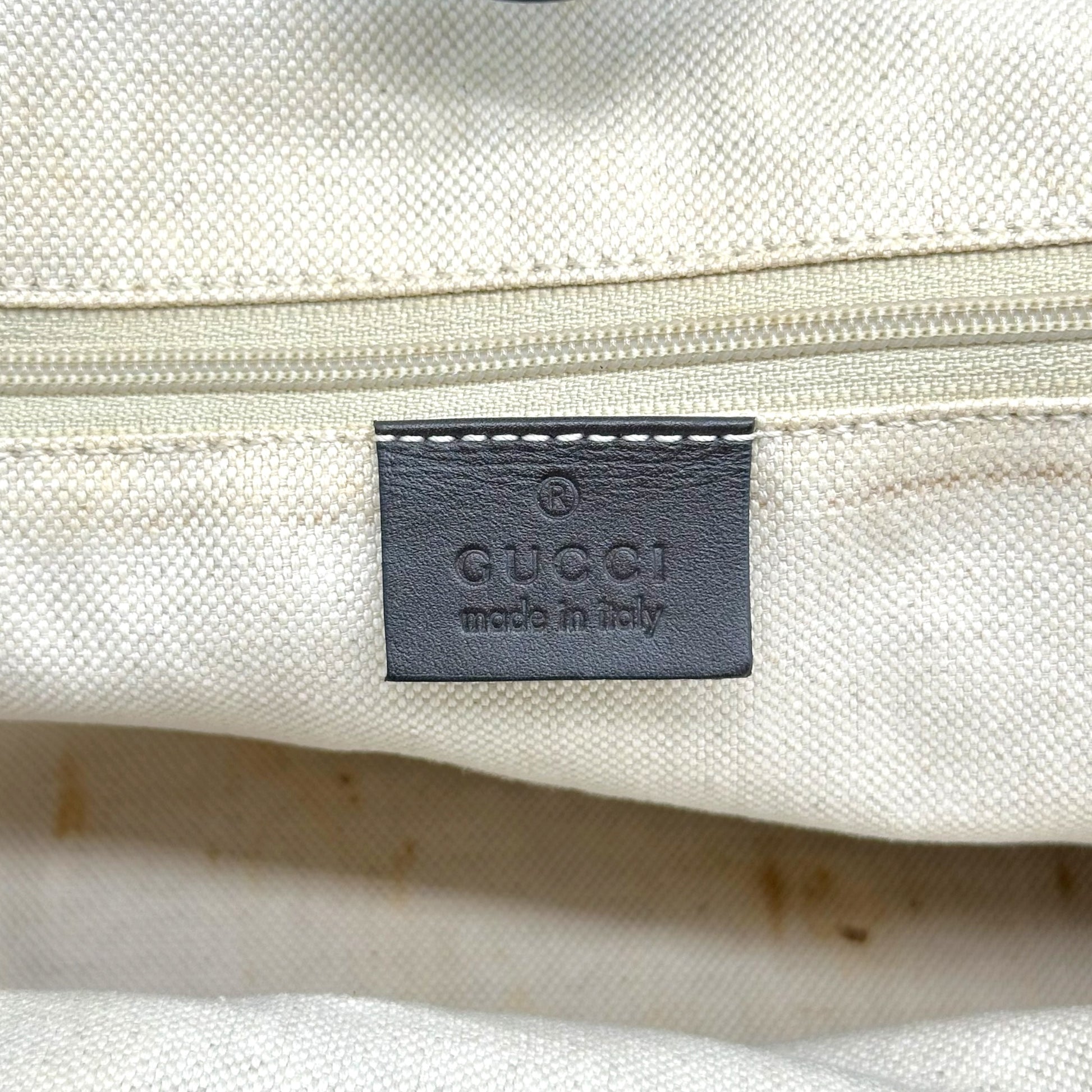 Gucci Tan Monogram Brown Leather Shoulder Bag