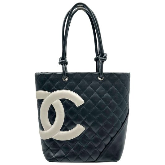 Chanel Black & White Matelasse Cambon Mini Tote Bag 2003-04