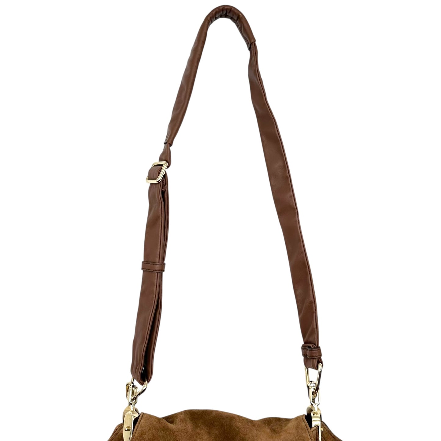 Celine Brown Suede Fringe Trim Shoulder Bag