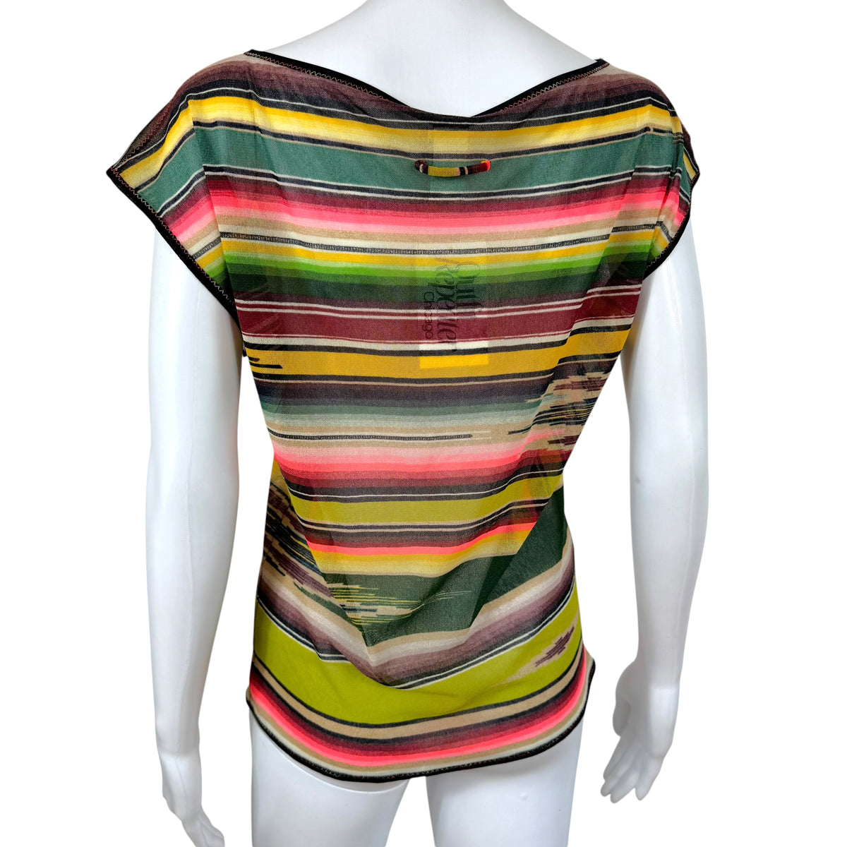 Jean Paul Gaultier Multicolor Navajo Print Mesh Top
