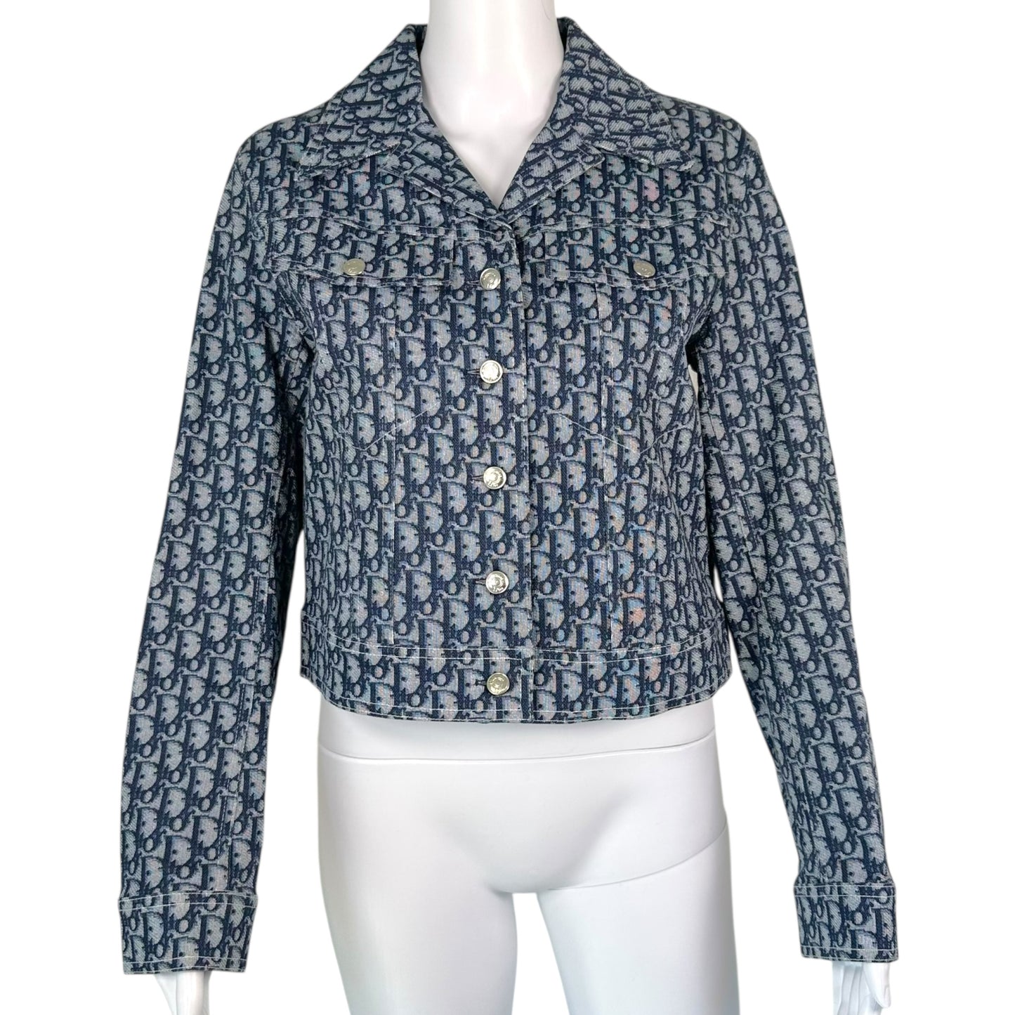 Christian Dior S/S 2002 Denim Stripe Crop Jacket