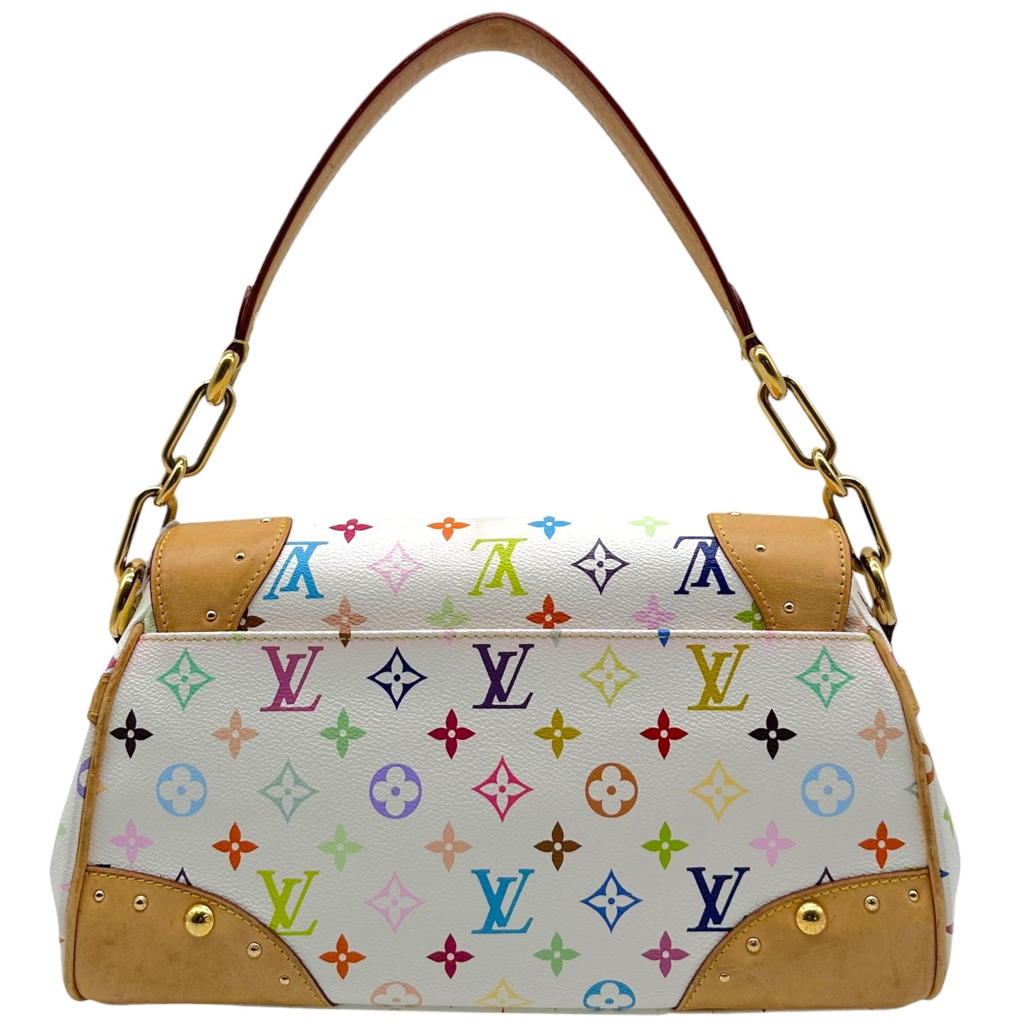 Louis Vuitton White Multicolor Murakami Monogram Beverly MM Shoulder Bag
