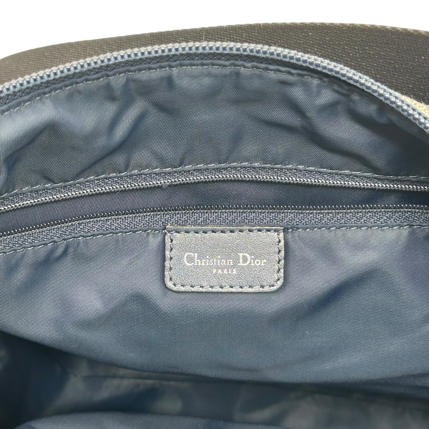 Christian Dior Navy Trotter Monogram Satchel Bag