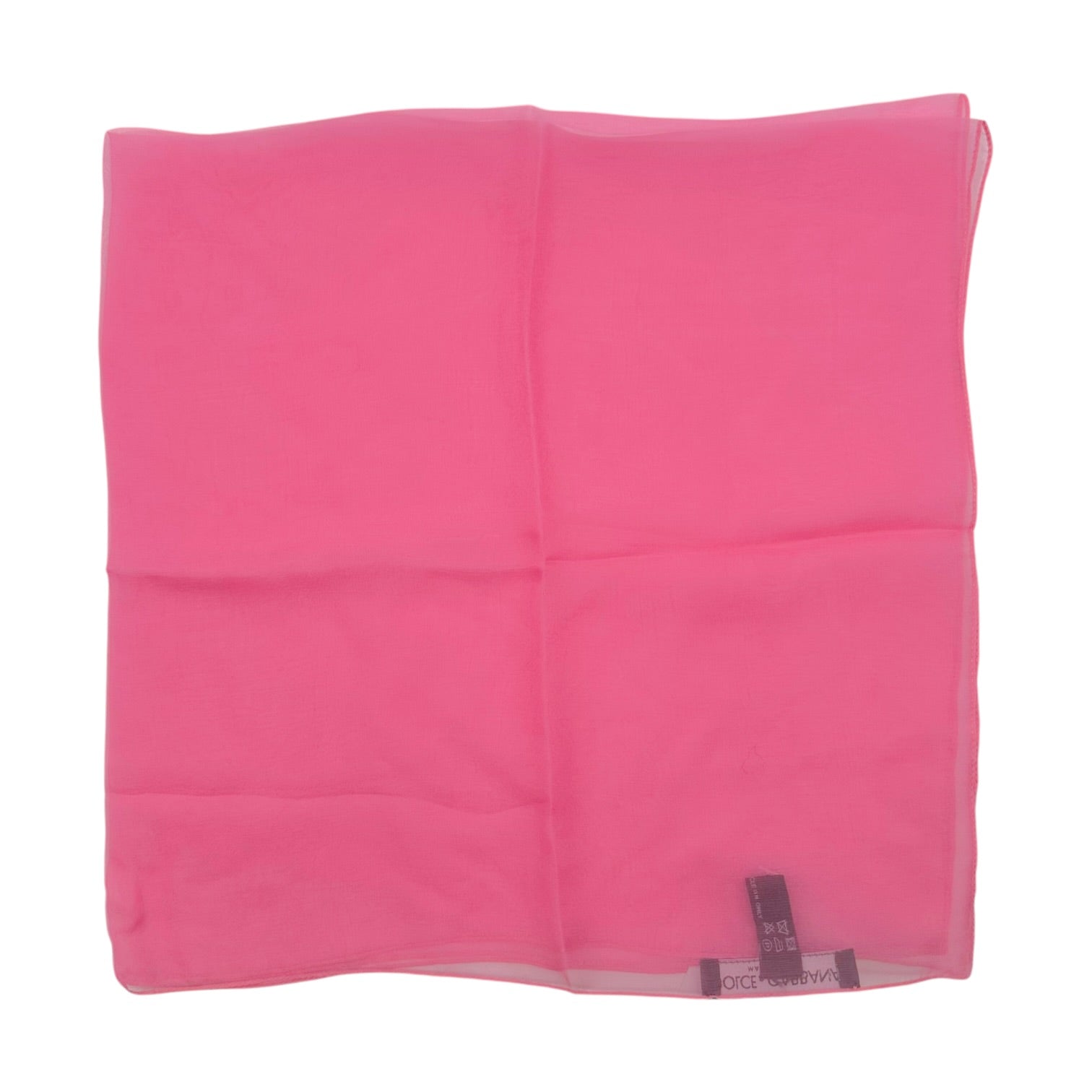 Dolce & Gabbana Hot Pink Sheer Silk Square Scarf