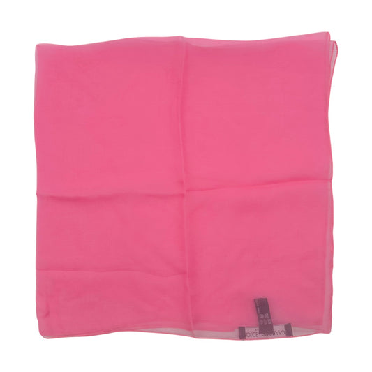 Dolce & Gabbana Hot Pink Sheer Silk Square Scarf