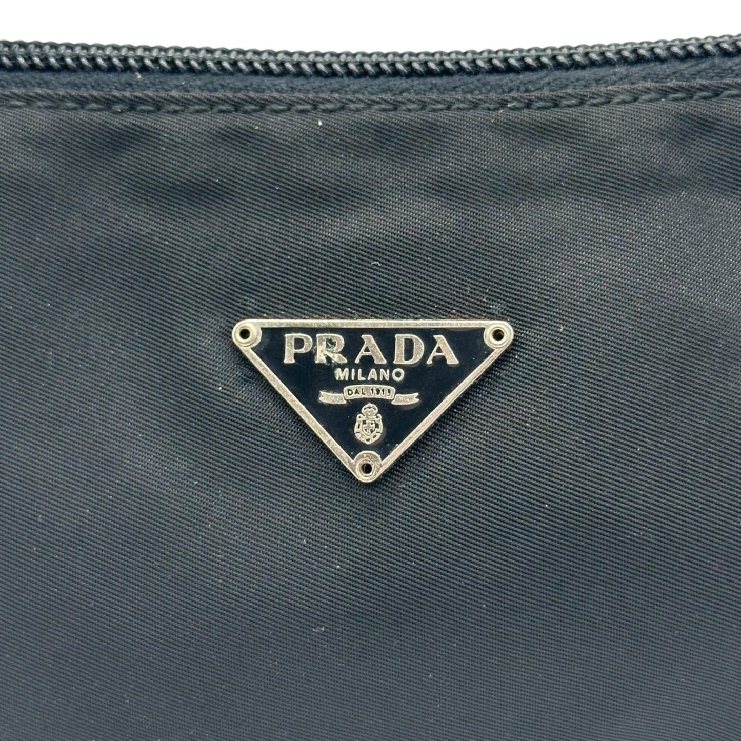 Prada Black Nylon Square Mini Pochette Bag