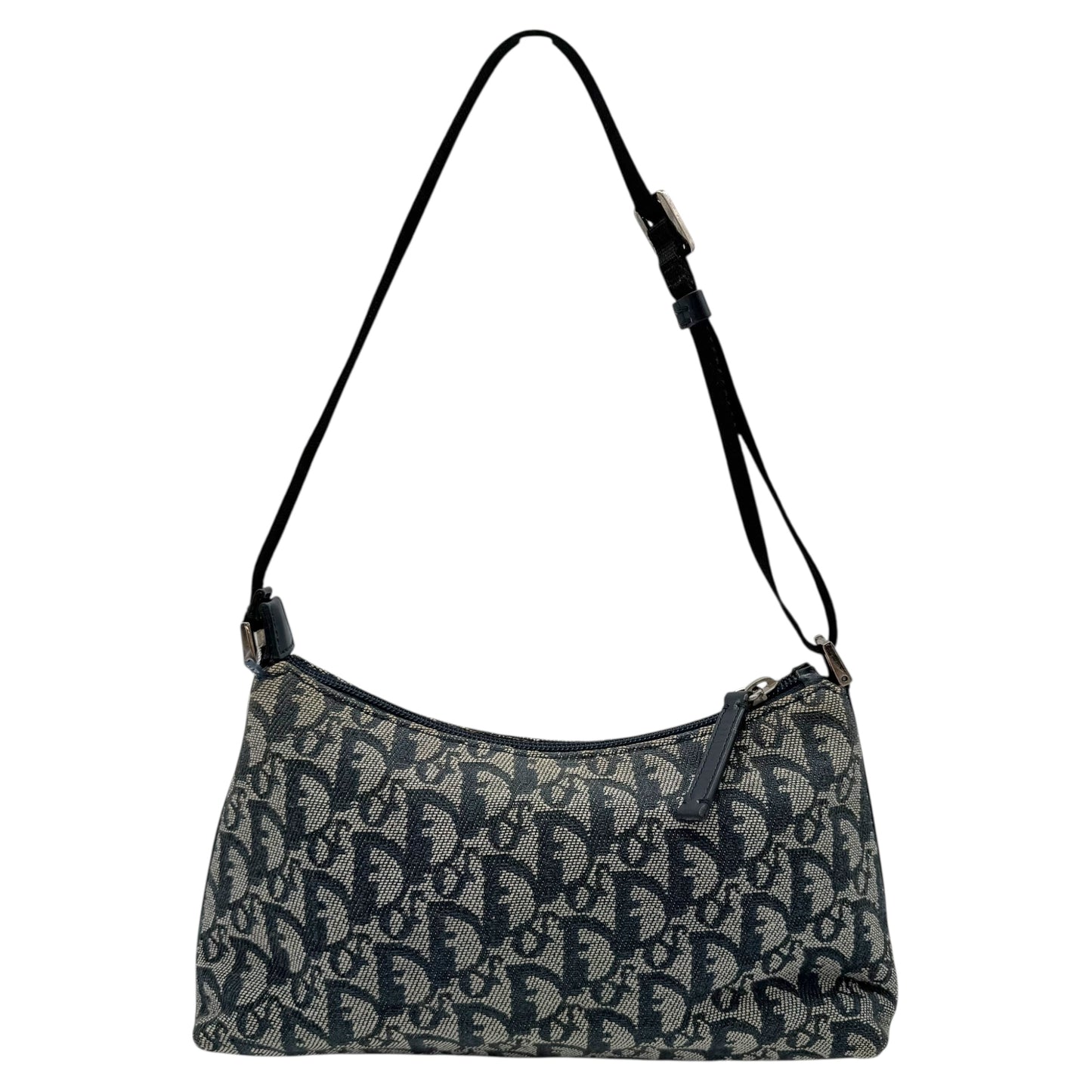 Christian Dior Navy Blue Trotter Monogram Shoulder Pochette Bag - Outfit Repeater