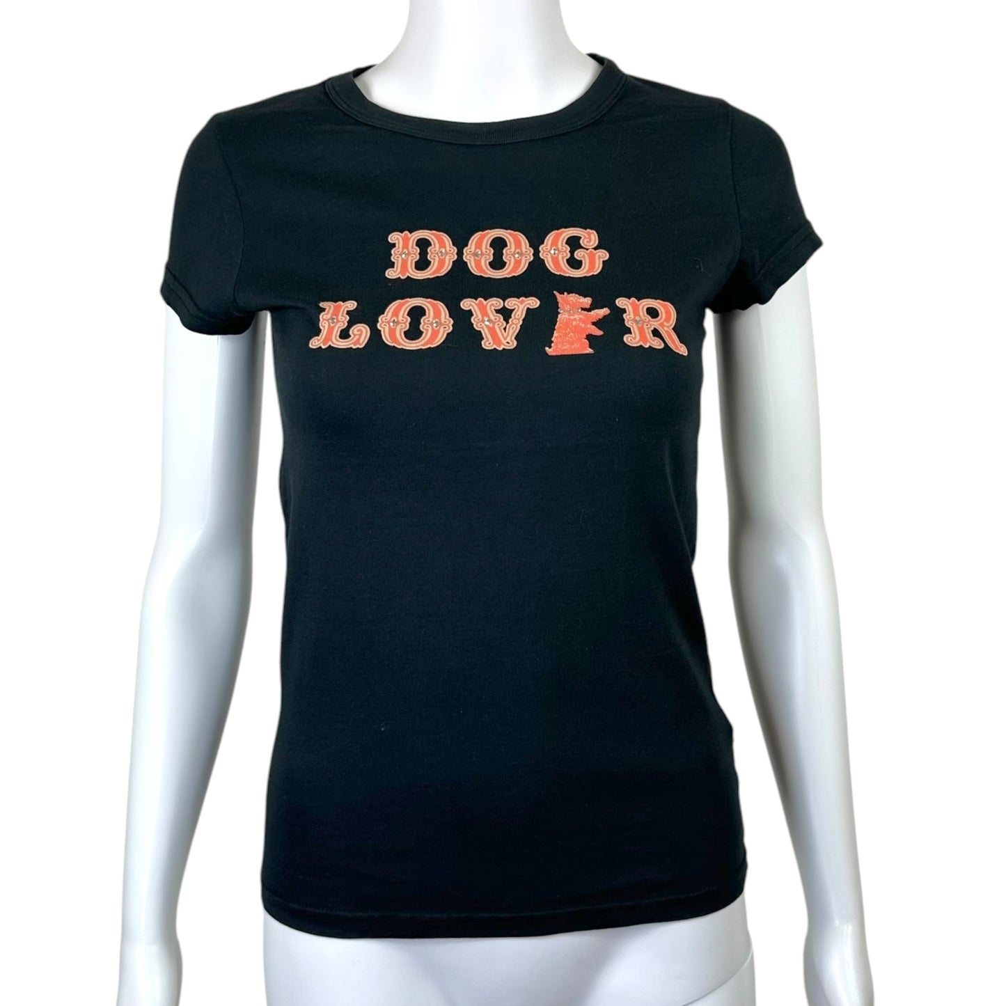 Juicy Couture Dog Lover Rhinestone Graphic T-Shirt