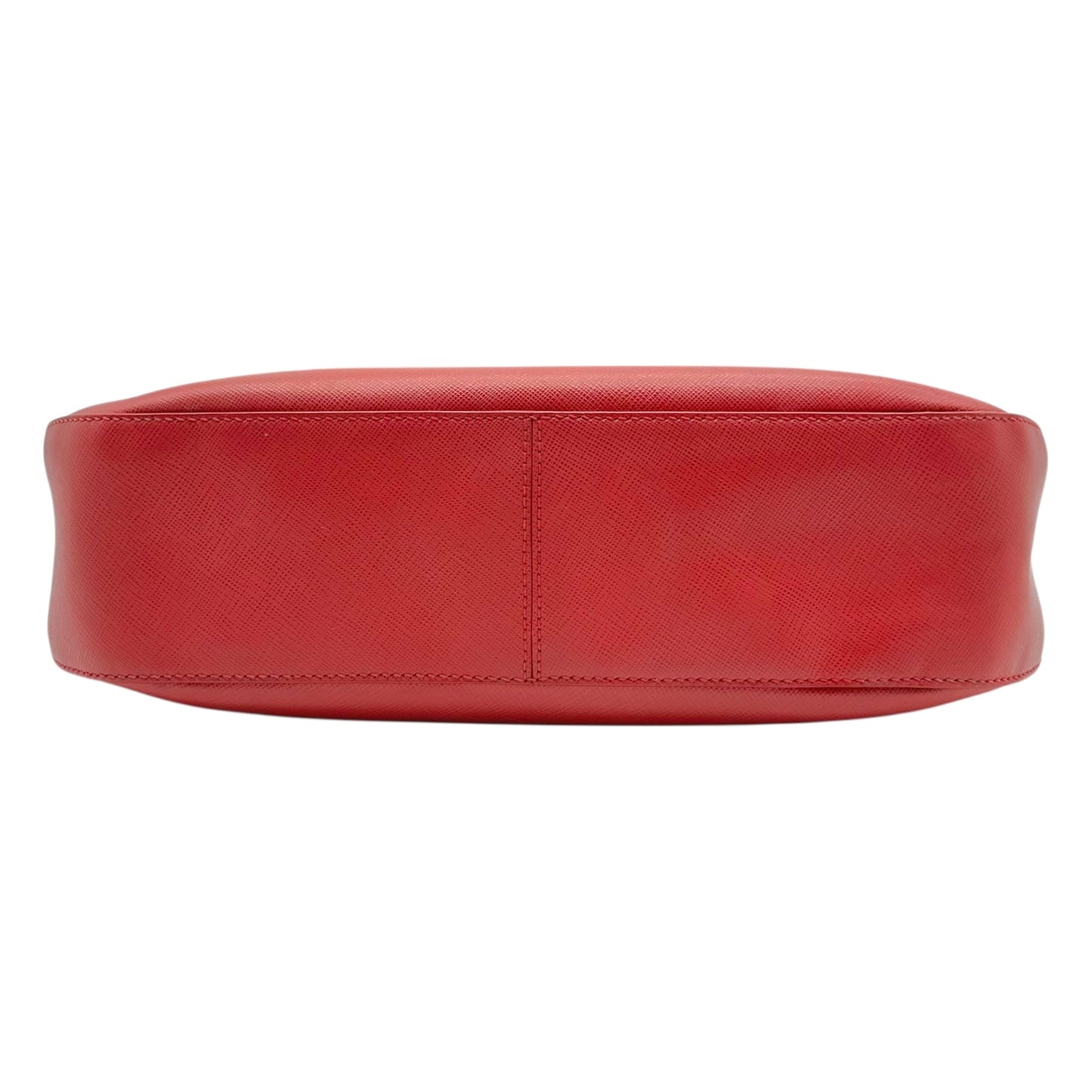 Prada Red Saffiano Leather Hobo Shoulder Bag