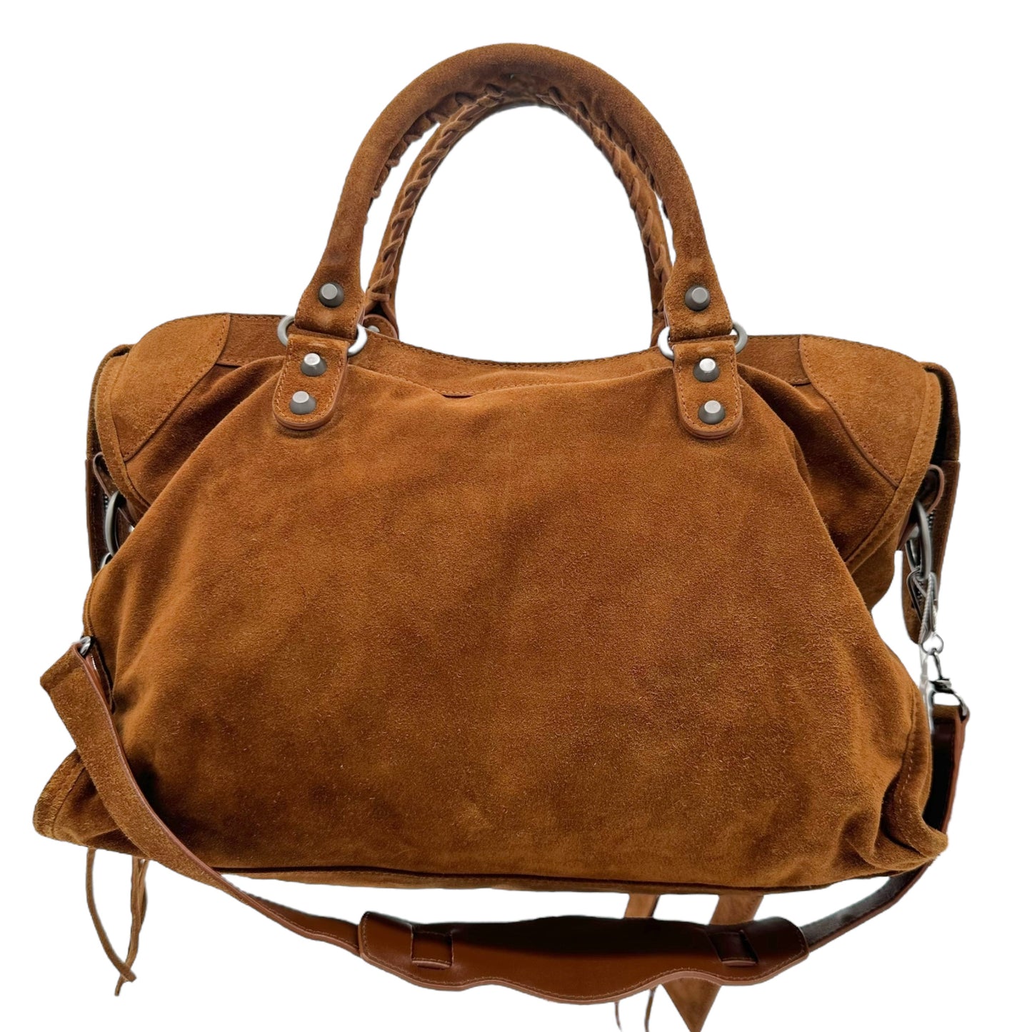 Balenciaga Brown Suede City Bag - Outfit Repeater