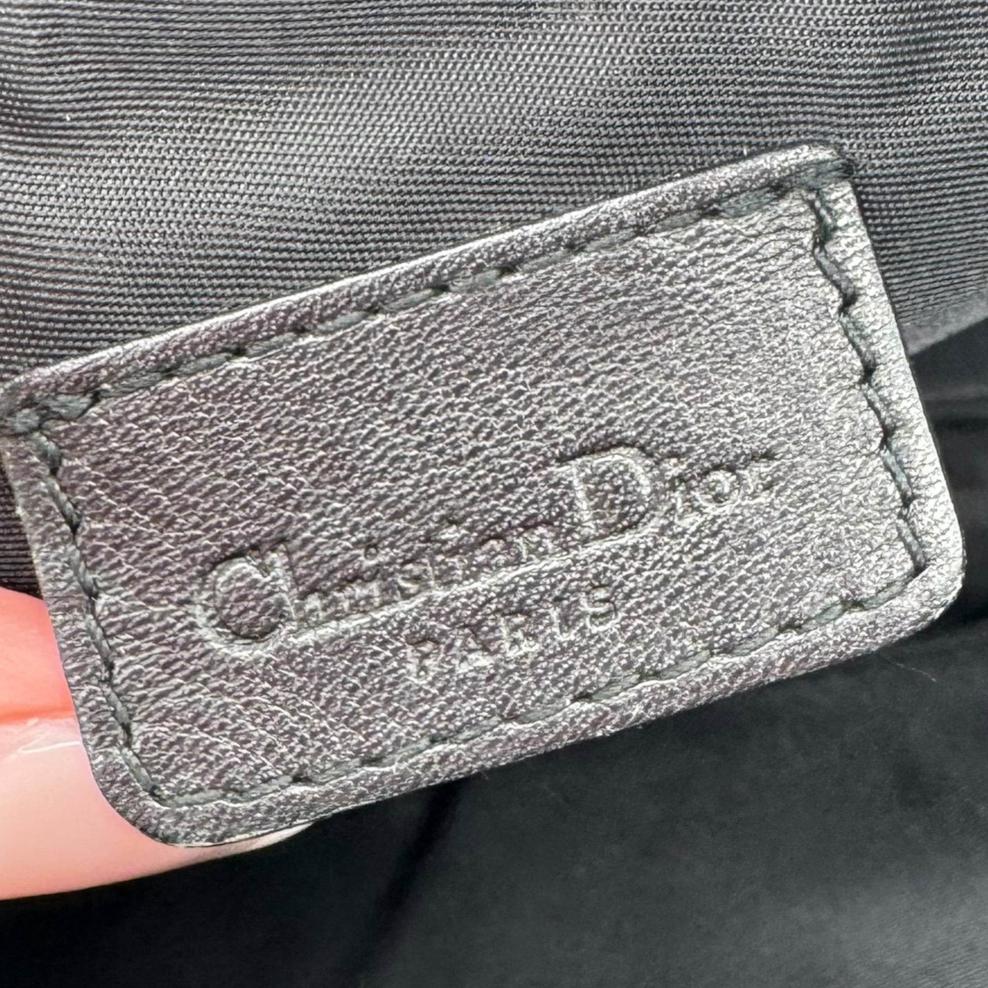 Christian Dior Navy Blue Trotter Monogram Mini Saddle Bag - Outfit Repeater