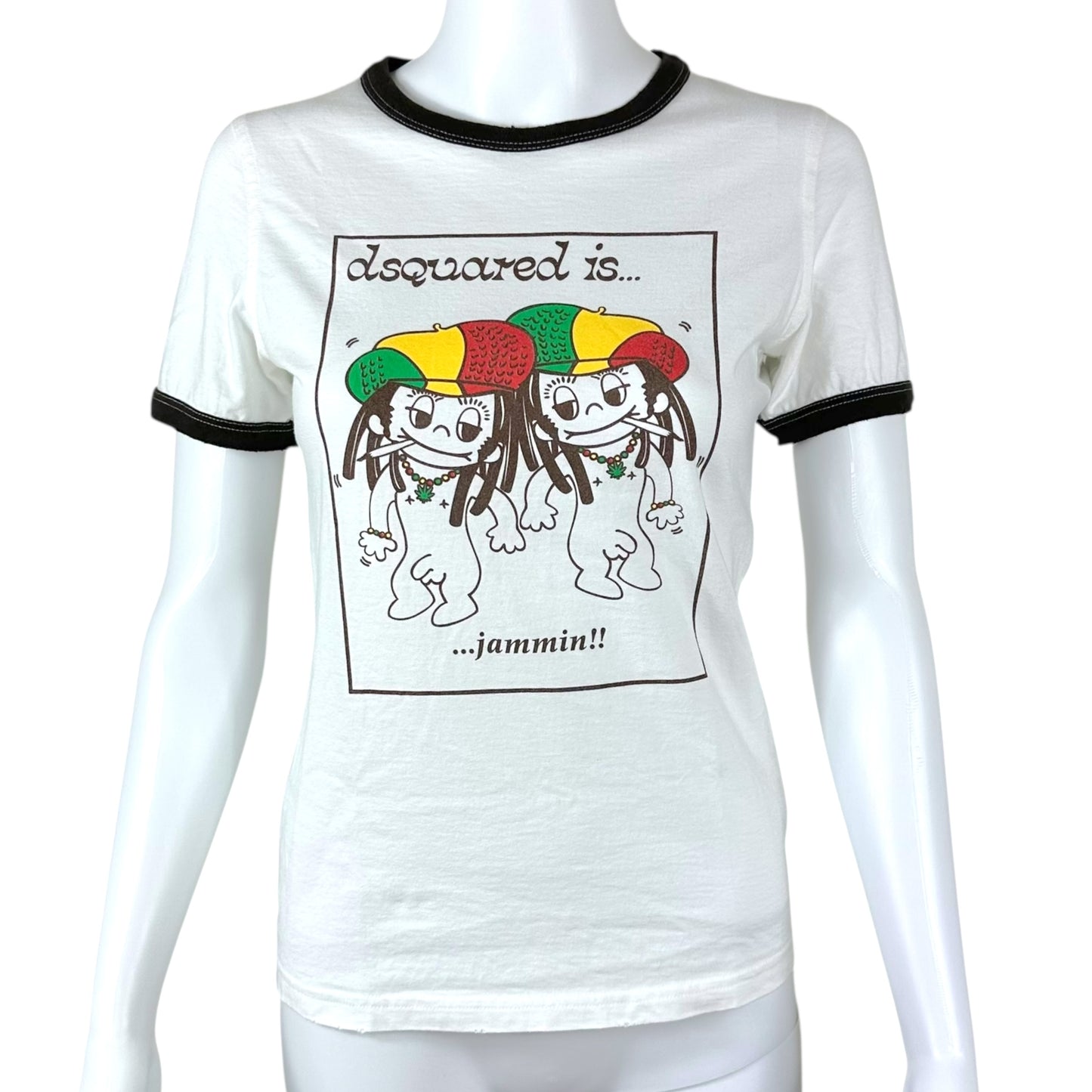 Dsquared2 Rasta Jammin' Ringer T-Shirt - Outfit Repeater