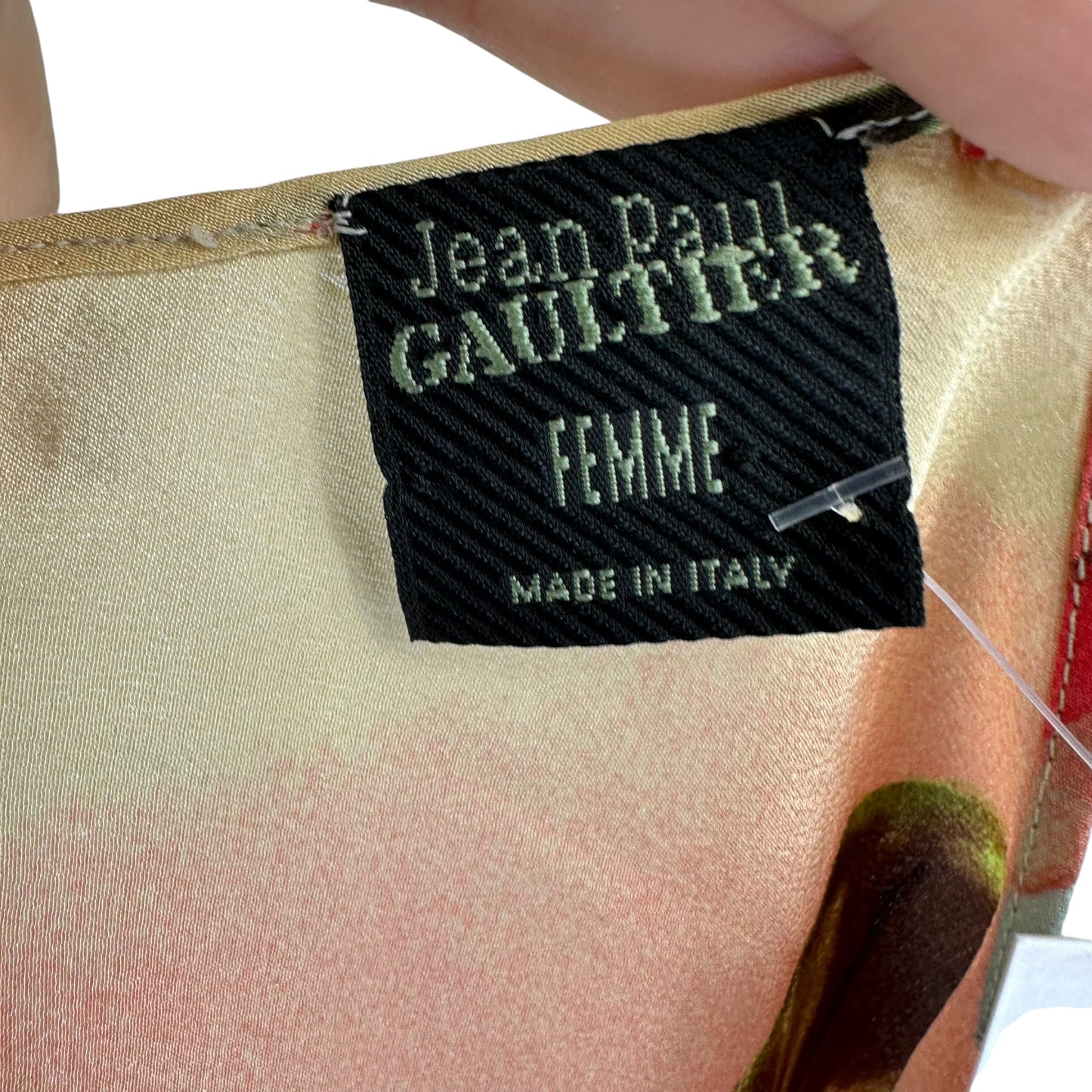 Jean Paul Gaultier S/S 2001 Multicolor Floral Sleeveless Silk Blouse