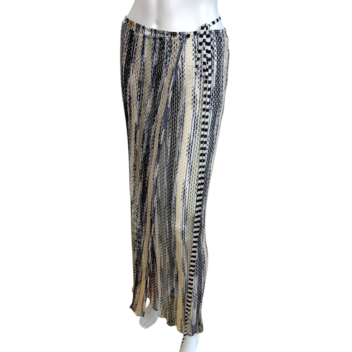 Missoni Open-Knit Sheer Maxi Wrap Skirt Multicolor