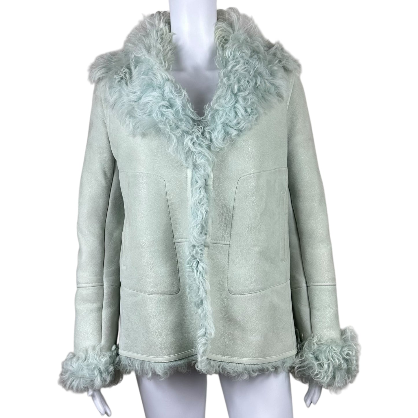 Celine by Michael Kors Light Blue Shearling Coat
