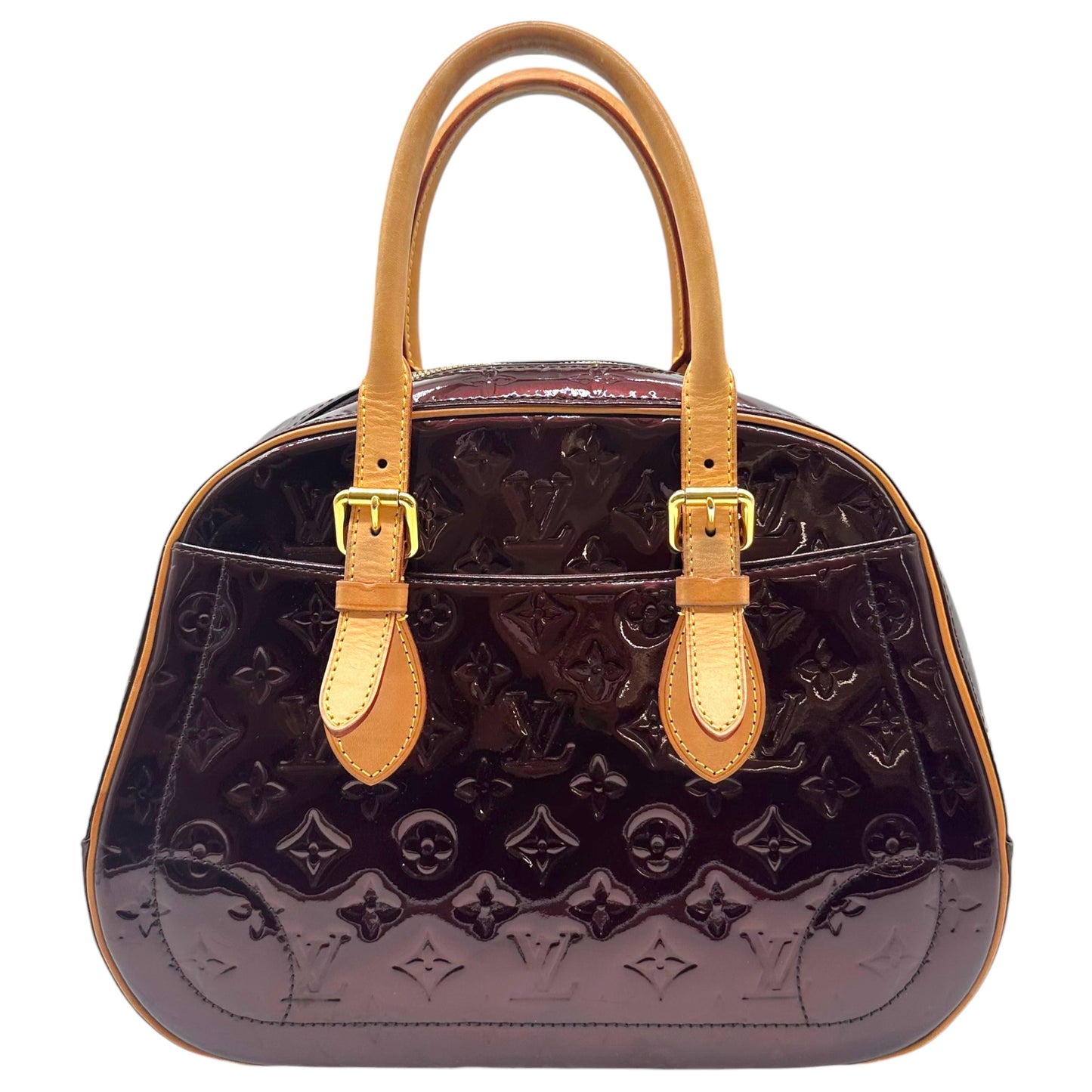 Louis Vuitton Burgundy Vernis Summit Drive Bowler Bag