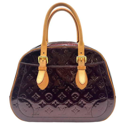 Louis Vuitton Burgundy Vernis Summit Drive Bowler Bag