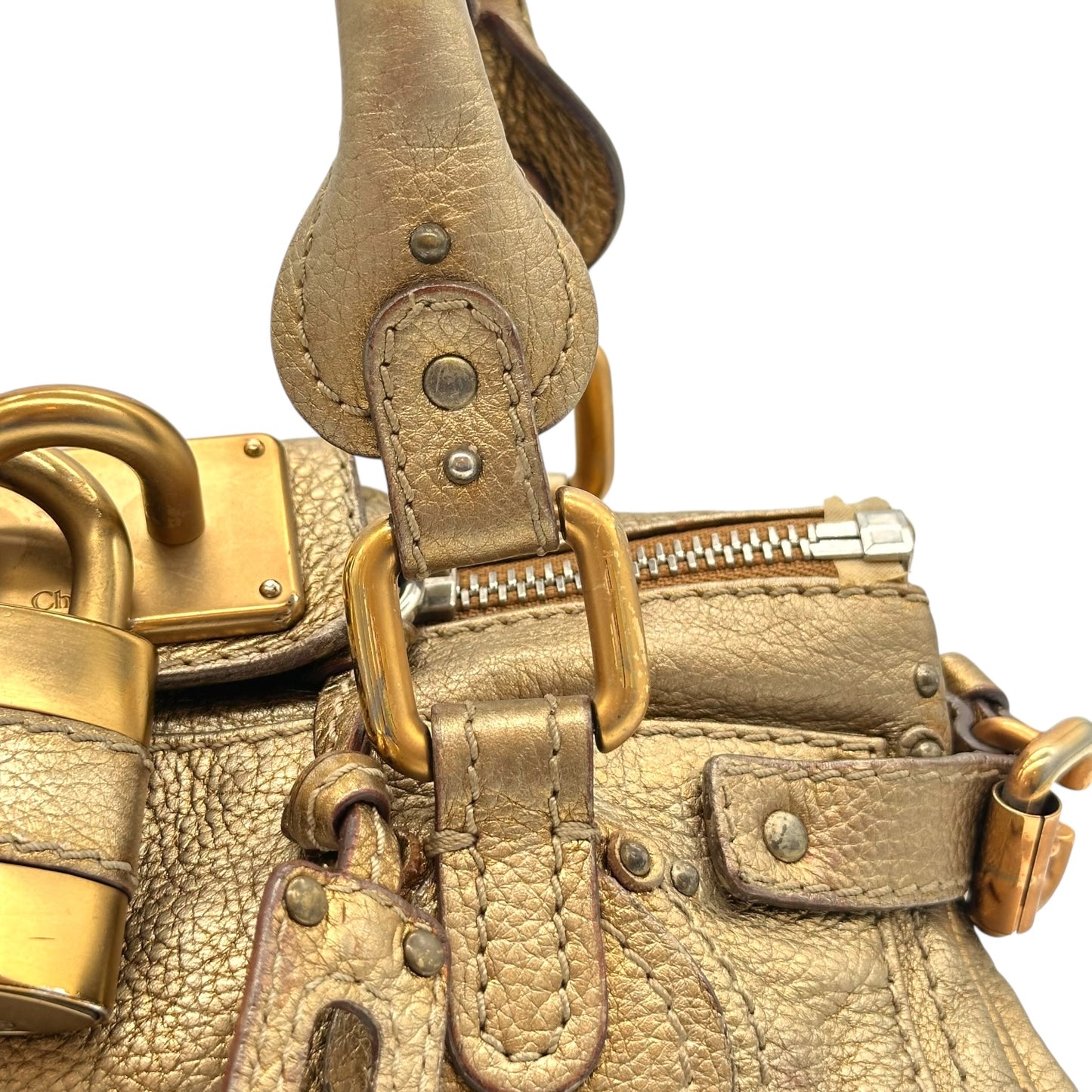 Chloe Gold Leather Mini Paddington Bag - Outfit Repeater