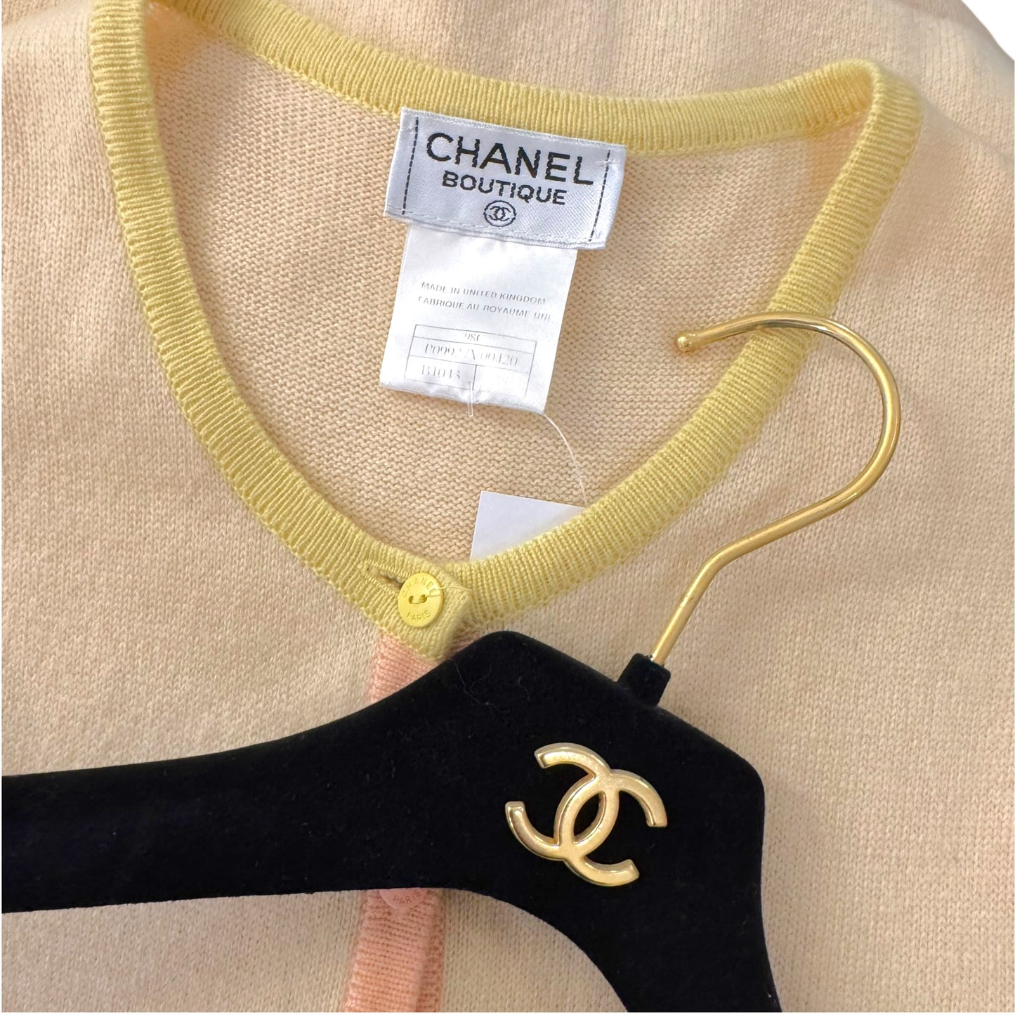 Chanel Cruise 1998 Contrast Trim Cashmere Vest Top