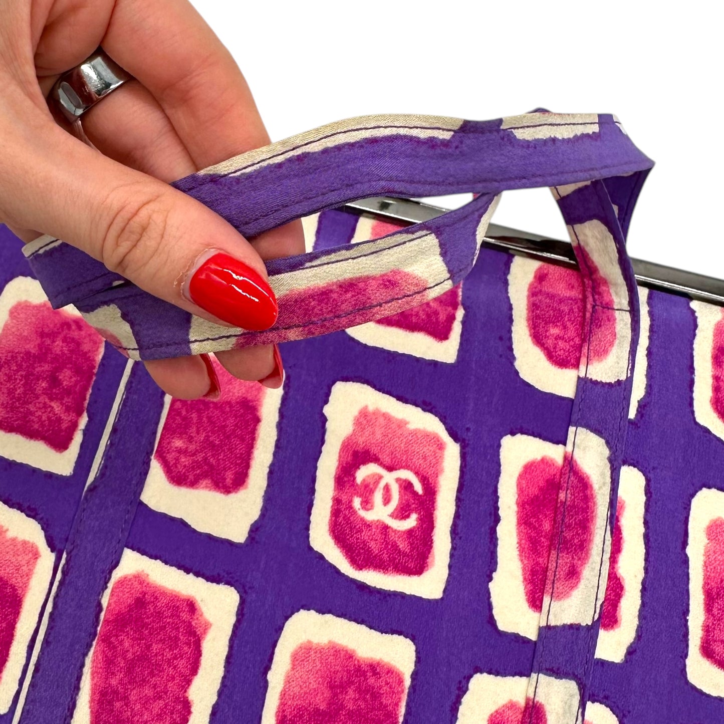 Chanel Purple & Pink Watercolor Kisslock Bag - Outfit Repeater