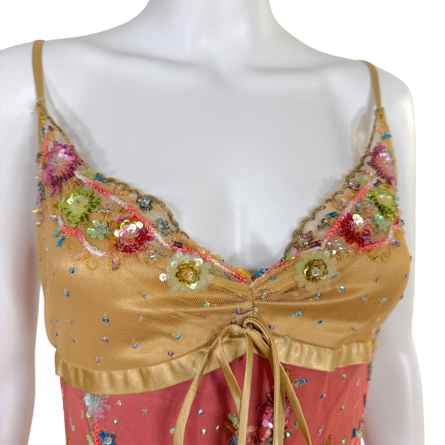 Galliano Pink Silk Floral Beaded Midi Dress NEW - Outfit Repeater