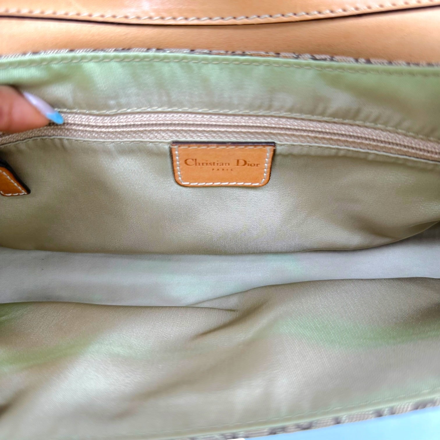 Christian Dior Trotter Monogram Tan Columbus Bag