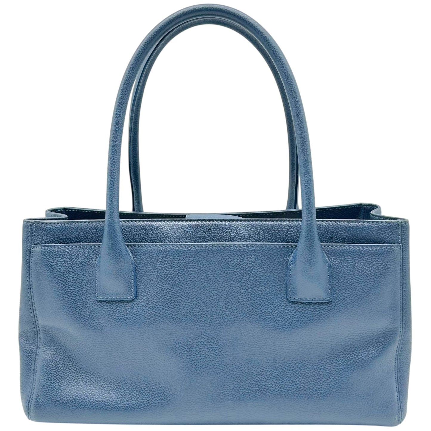 Chanel Blue Leather Small East West Executive Tote Bag