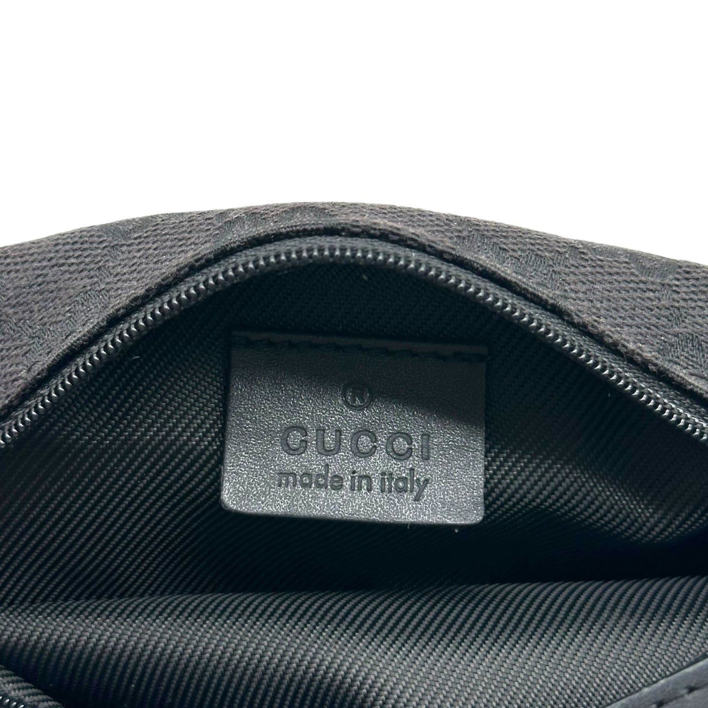 Gucci Black Monogram Canvas Pochette Bag