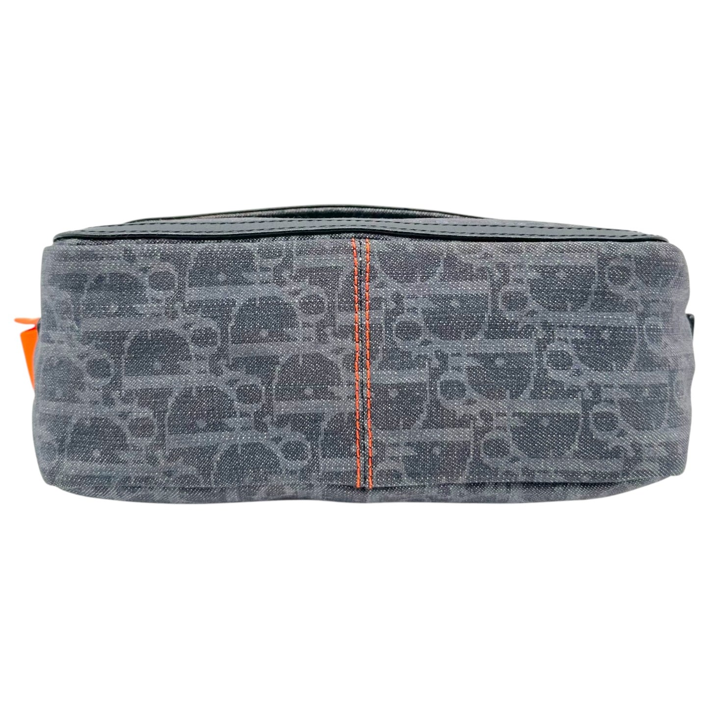 Christian Dior 'Flight' Denim Monogram & Orange Pochette Bag