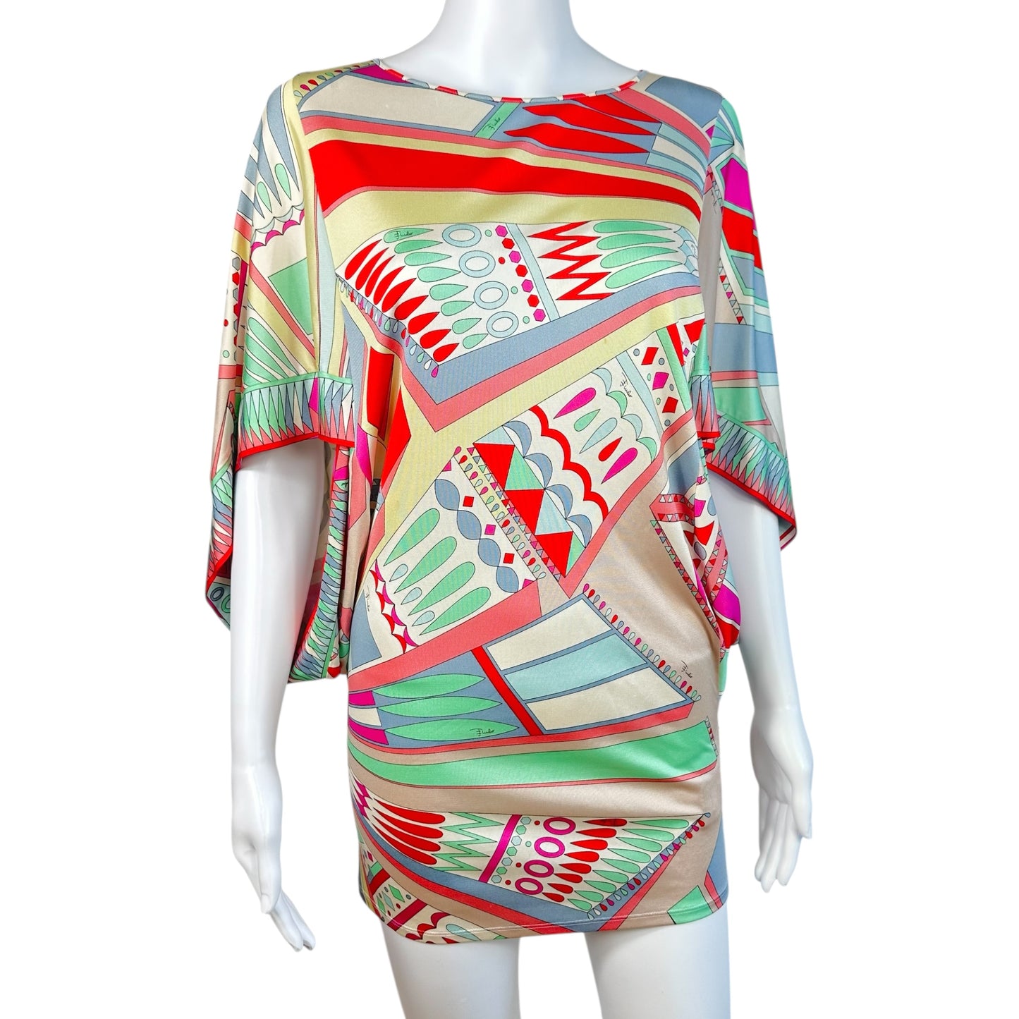 Emilio Pucci Multicolor Printed Silk Dolman Blouse - Outfit Repeater