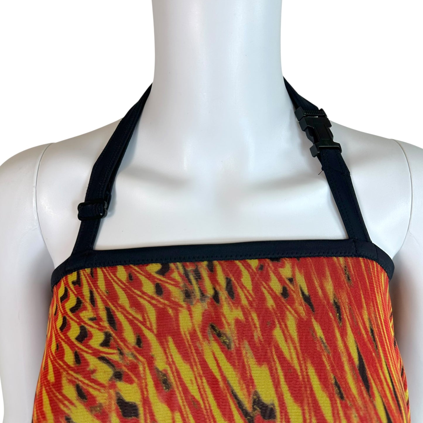 Jean Paul Gaultier Asymmetrical Halter Mini Dress Psychedelic Print