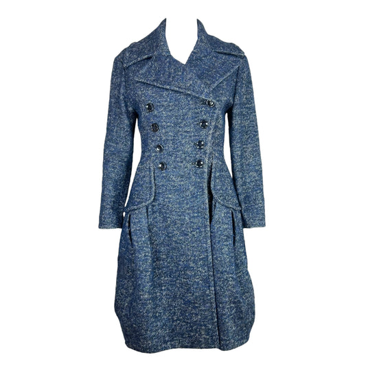John Galliano Navy Blue Tailored Tweed Coat - Outfit Repeater