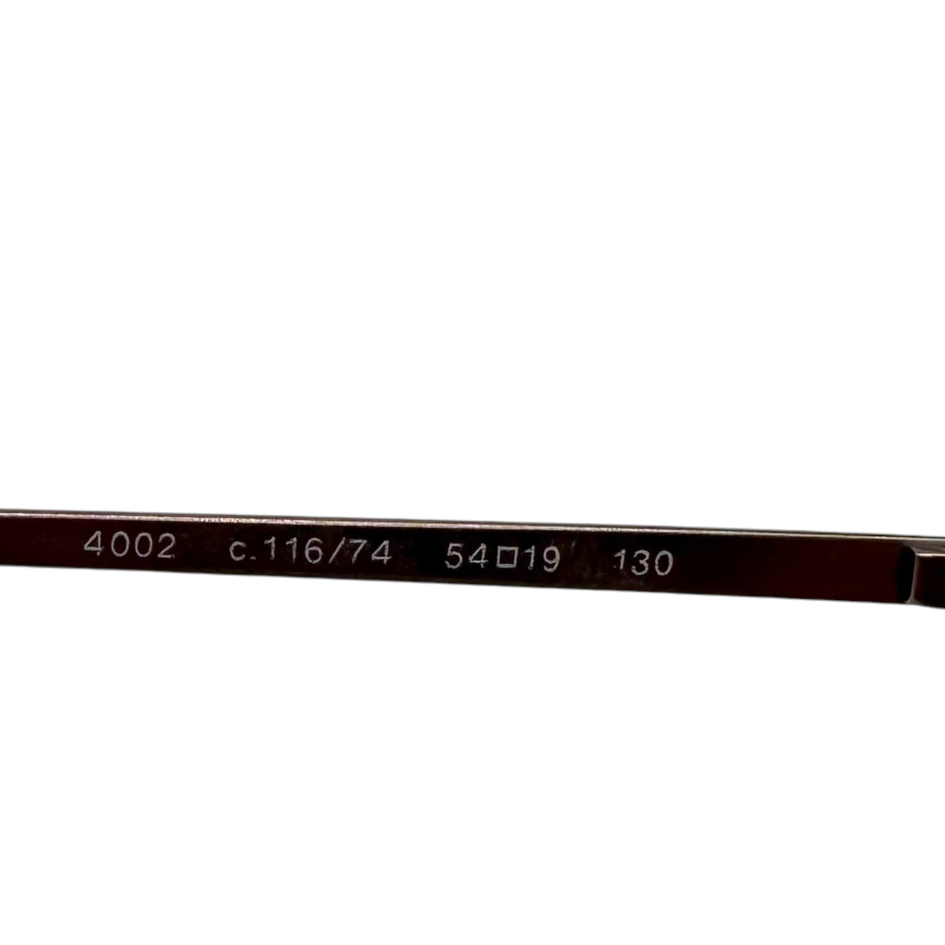 Chanel Rimless Oval Sunglasses Orange Silver Logo