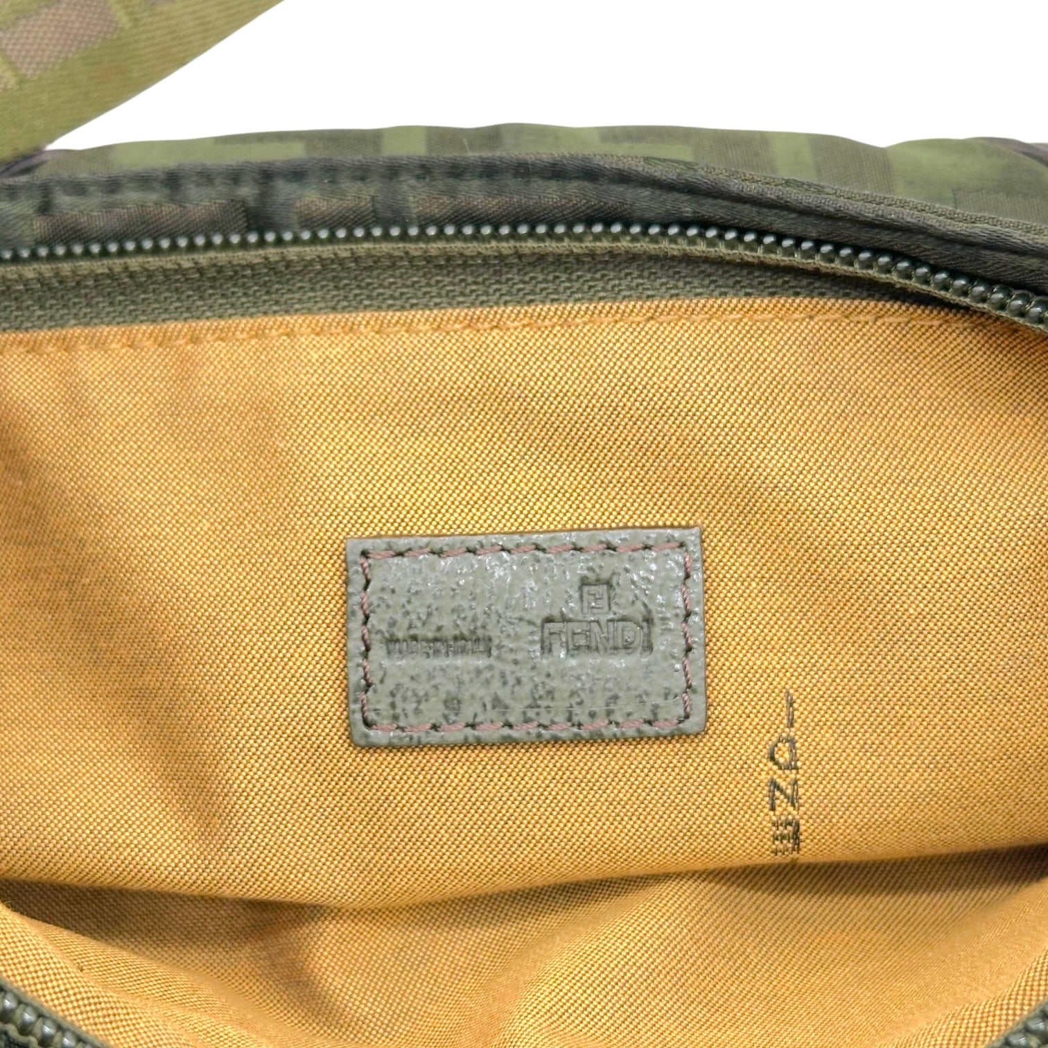 Fendi Mini Pochette Bag Khaki Green Nylon Zucca Monogram