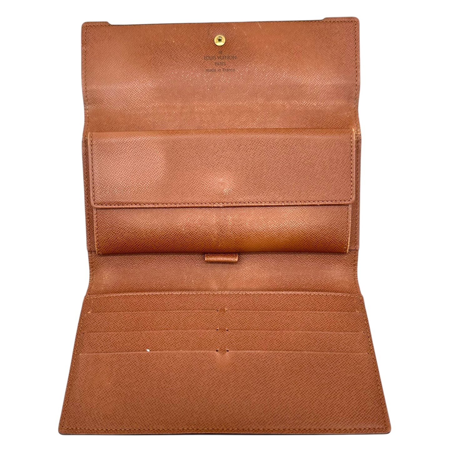 Louis Vuitton Classic Monogram Sarah Snap Long Wallet