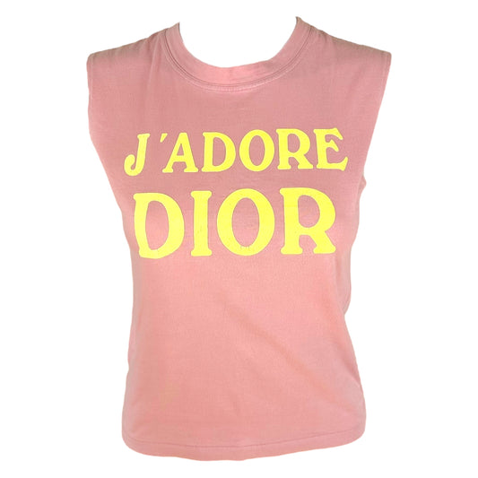 Christian Dior S/S 2002 Pink & Yellow J'Adore Dior Tank