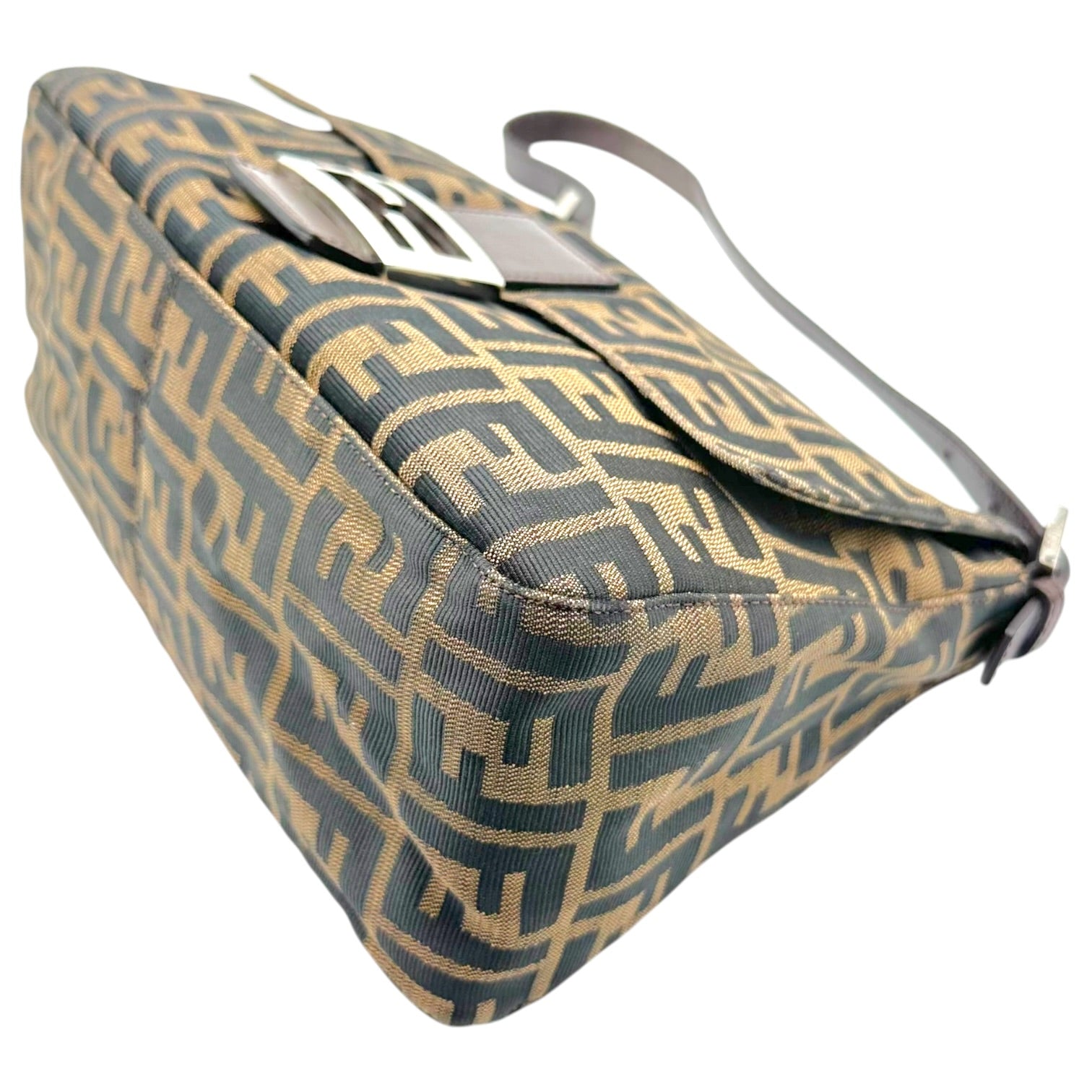 Fendi Brown Zucca Monogram Mama Baguette Bag