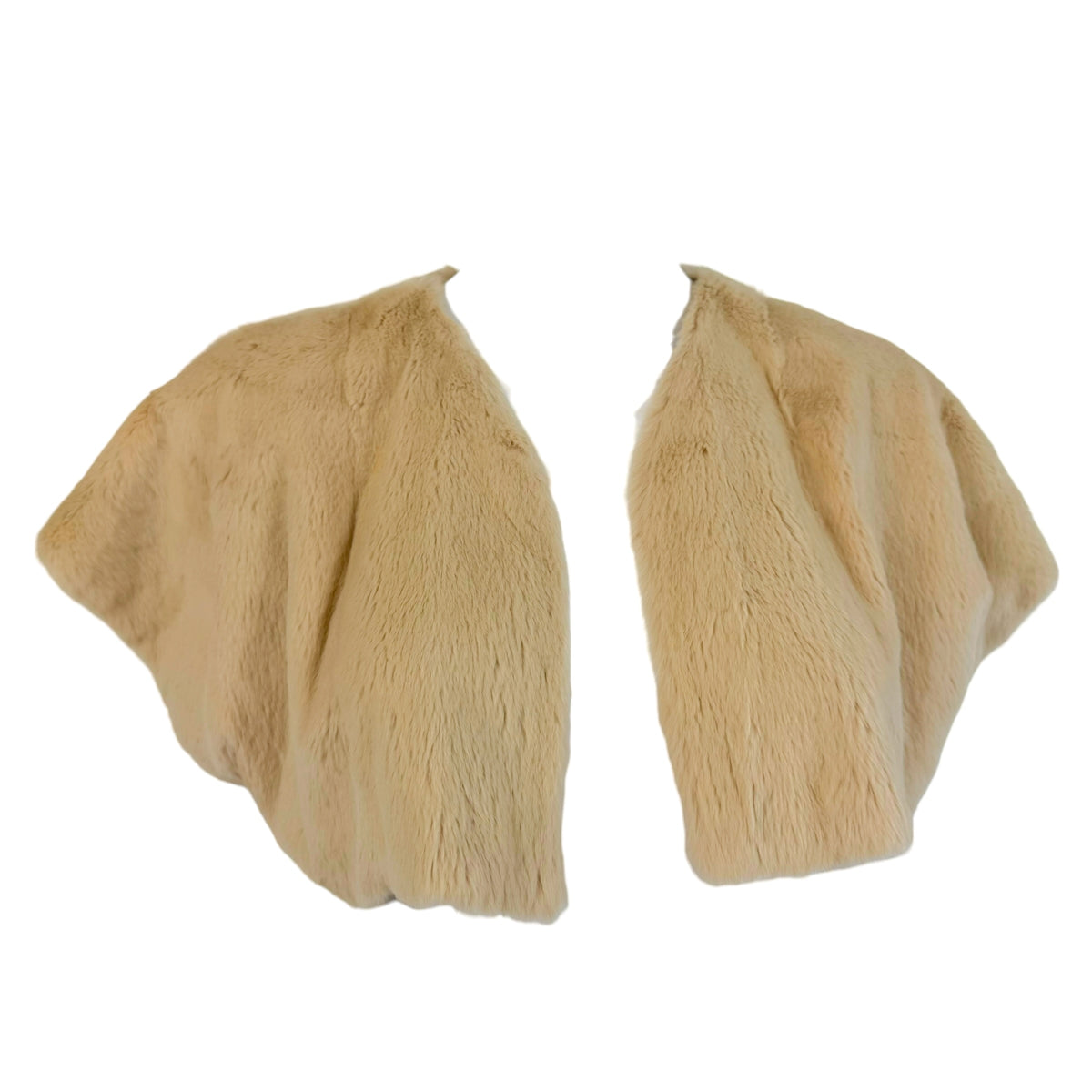 Dolce & Gabbana Cropped Bolero Vest Beige Weasel Fur