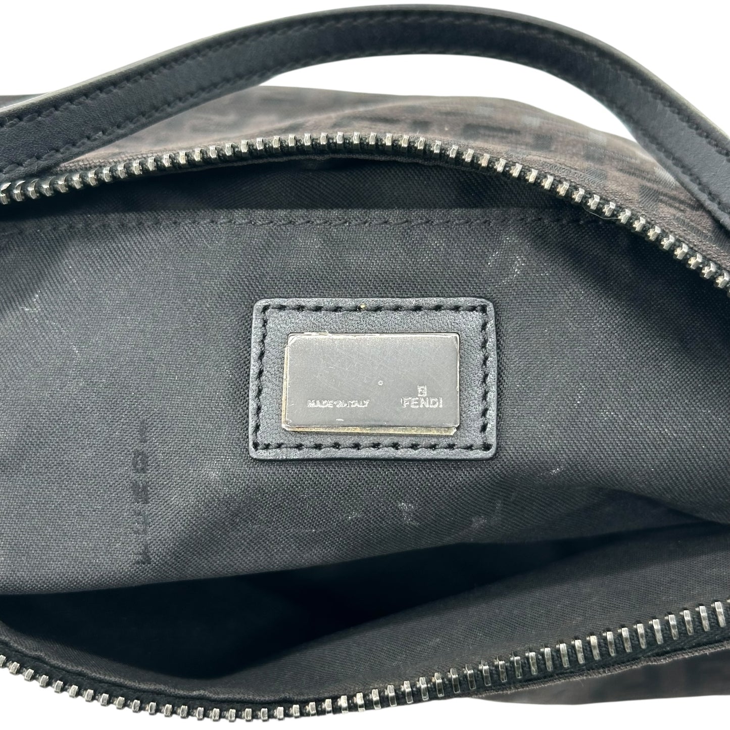Fendi Black Zucchino Monogram Pochette Shoulder Bag - Outfit Repeater