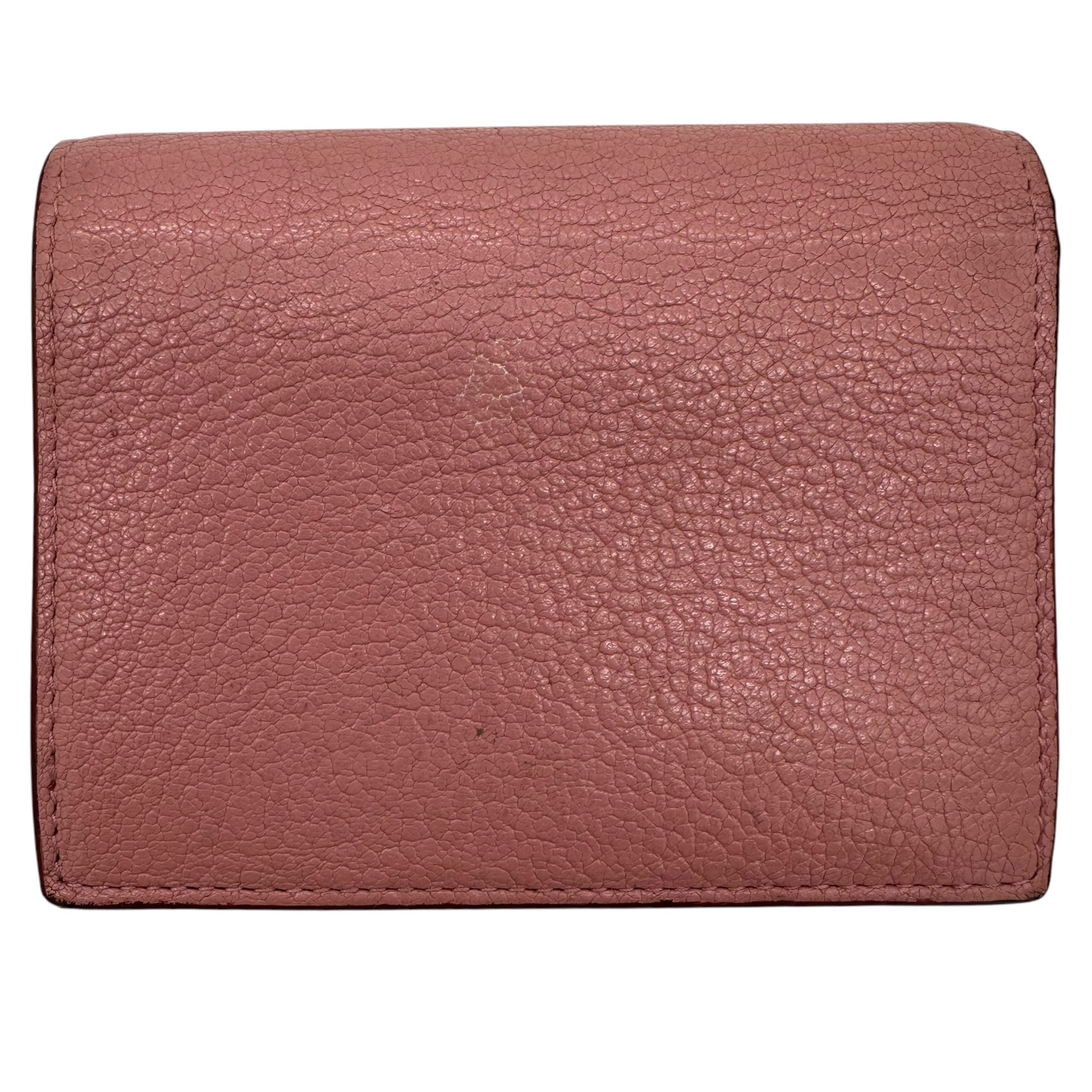 Miu Miu Pink Bi-Fold Wallet With Heart Detail