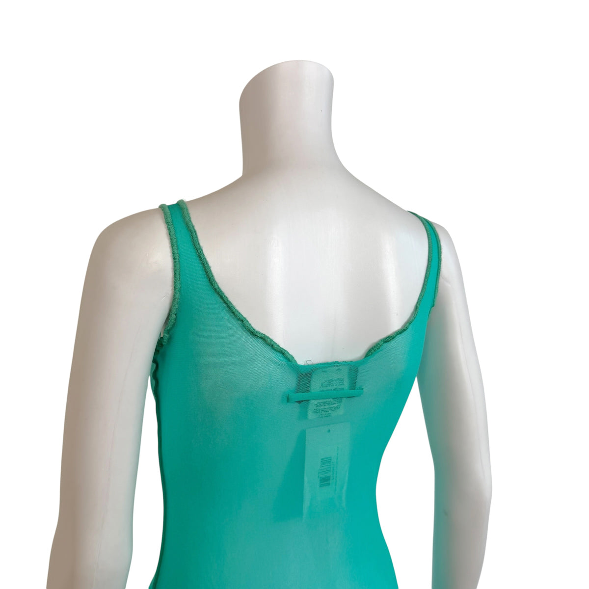Jean Paul Gaultier Sheer Mesh Maxi Dress Turquoise Blue