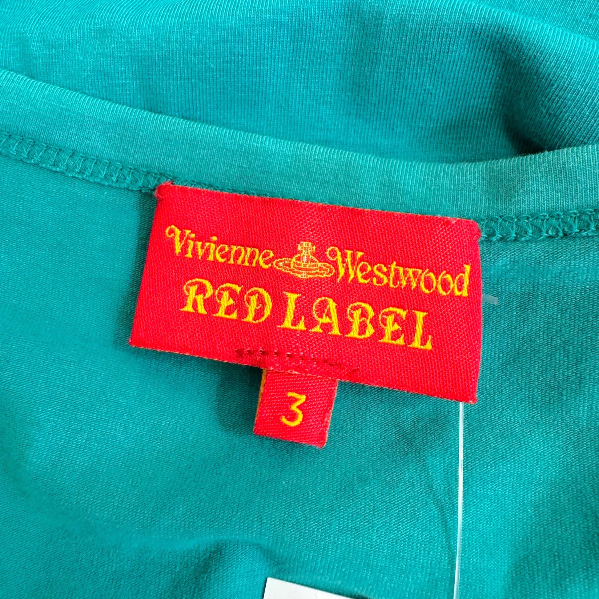 Vivienne Westwood Turquoise Embroidered Orb Logo T-Shirt