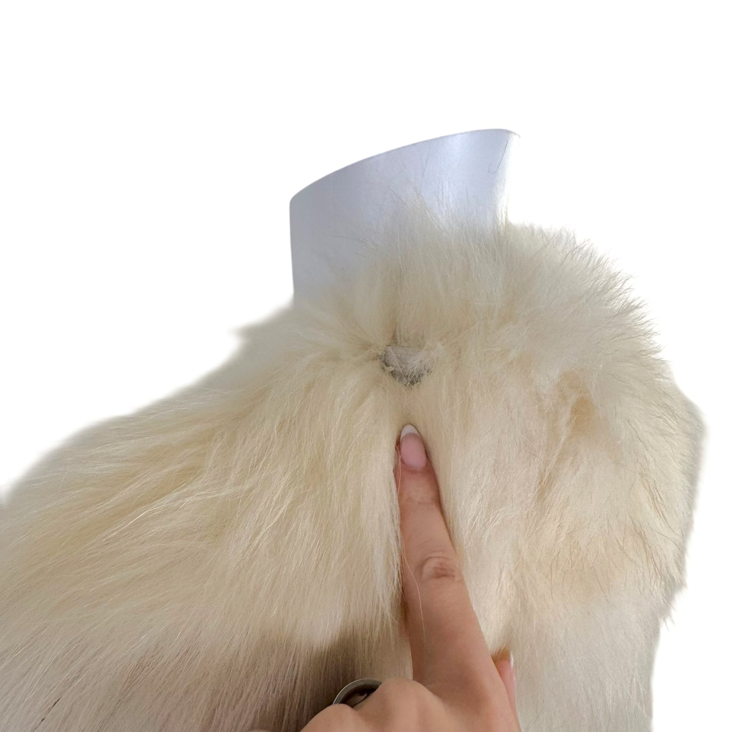 Balmain Ivory Leather & Fur Tie Front Jacket *AS IS* - Outfit Repeater