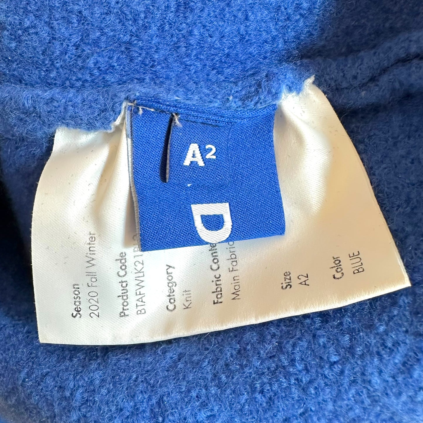 Ader Error Cobalt Blue Wool Sweater